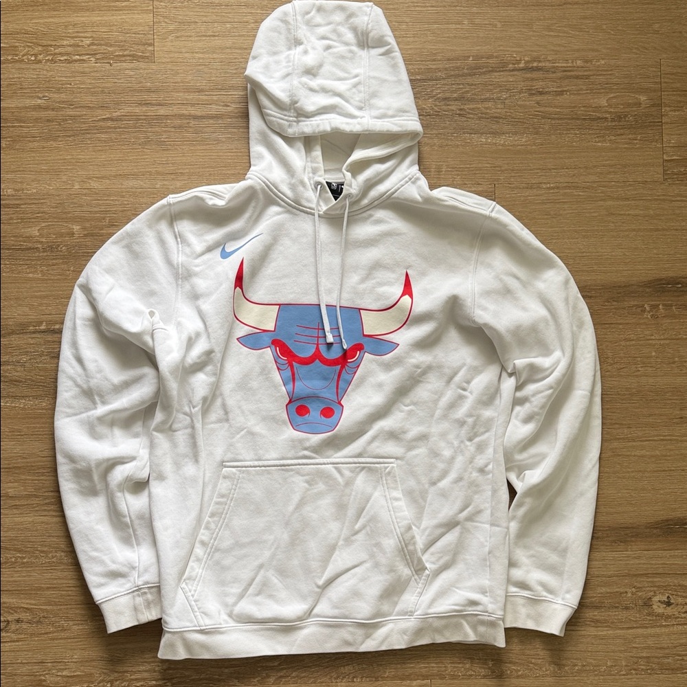 Nike Chicago Bulls Hoodie 2019 City Edition White Mens Size Large